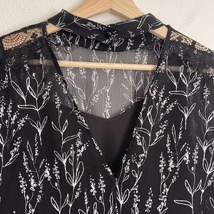 Zara Basic dress with lace details on shoulders & bottom NWT